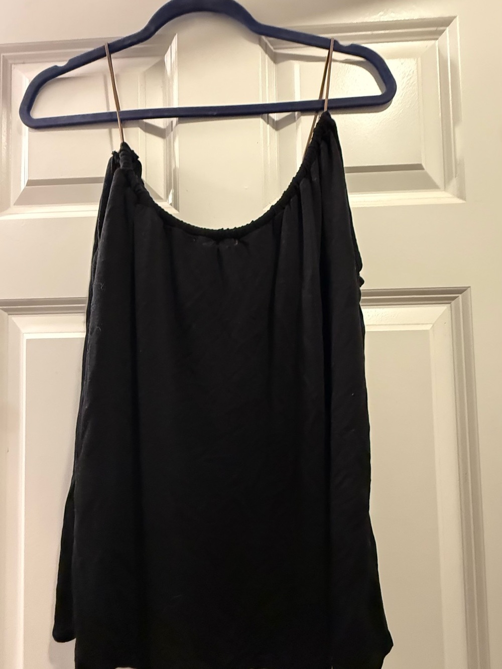 Zara Black Spaghetti-Strap Off-Shoulder Camisole